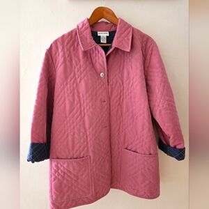 Quilted Women's Chore Jacket in Dusty Rose